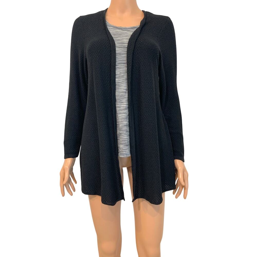Torrid 0 open front textured ruffle back light sweater cardigan SP 3343
